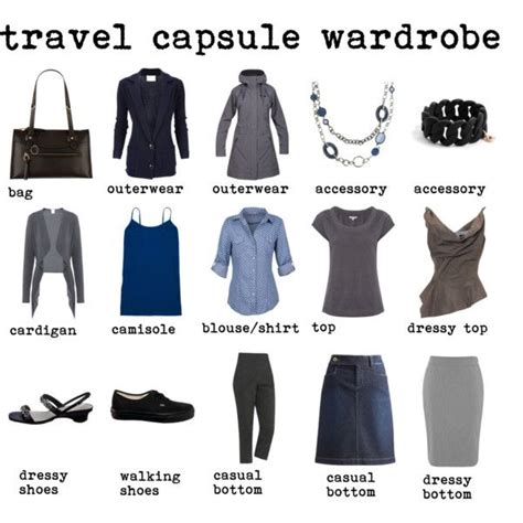 Travel Capsule Wardrobe Bluegrey By Silverwild On Polyvore Capsule