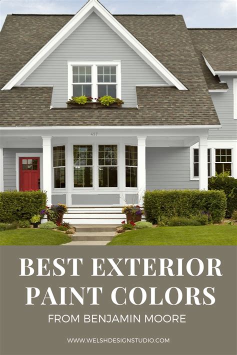 A House With The Words Best Exterior Paint Colors From Benjam Moore On It