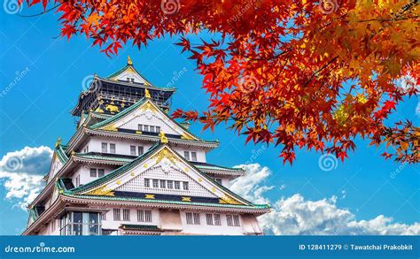 Autumn Season And Osaka Castle In Japan Stock Image Image Of Landmark