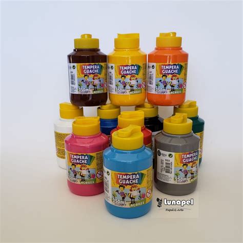 Tempera Guache 250ml Acrilex Lunapel