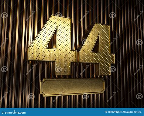 Number 44 Number Forty Four With Small Holes Stock Illustration