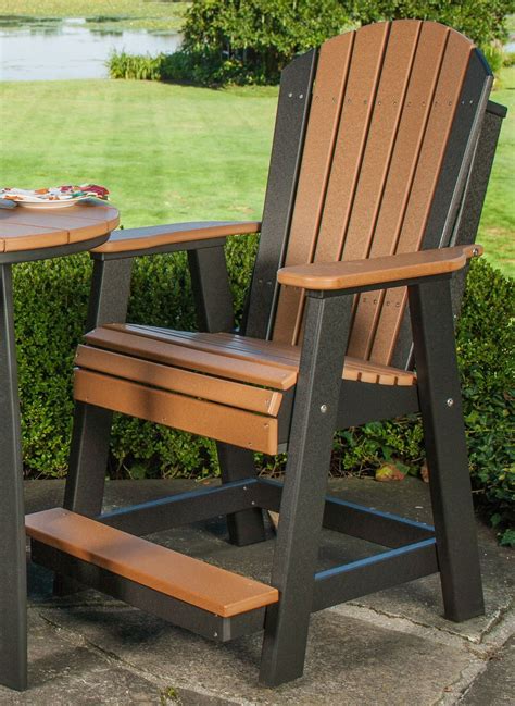 Luxcraft Counter Height Recycled Plastic Adirondack Balcony Chair