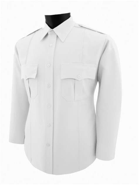 Mens Short Sleeve White Shirt Police Uniform Security Patrol Guard 16
