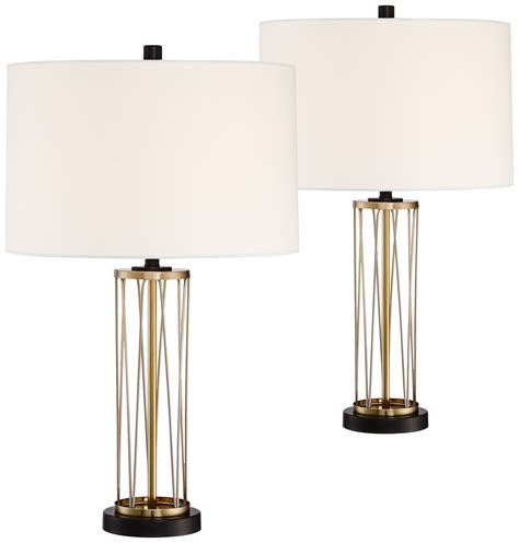There's no right or wrong answer for an exact number of lights! 360 Lighting Modern Table Lamps Set of 2 with Hotel Style ...