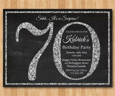 70th Birthday Party Ideas For A Man Surprise Birthday Party Invitations 70th Birthday