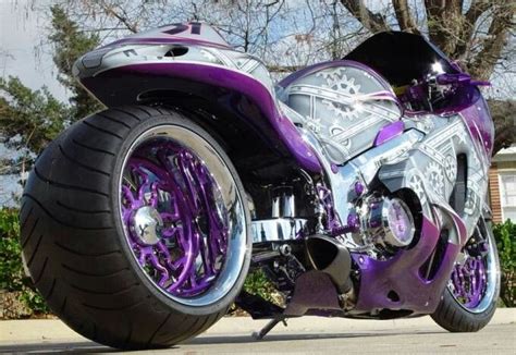 Purple Busa Purple Motorcycle Custom Bikes Motorcycle