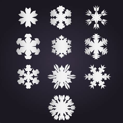 Snowflake Vector Collection 640188 Vector Art At Vecteezy