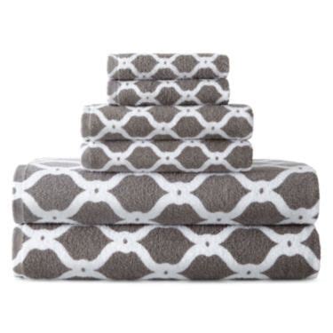 This is a super duper deal at jcpenney. JCPenney Home™ Ogee Trellis Bath Towel Collection | Towel ...
