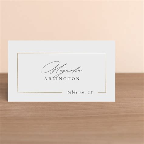 Gilded Border Foil Pressed Place Cards By Kelly Schmidt Minted