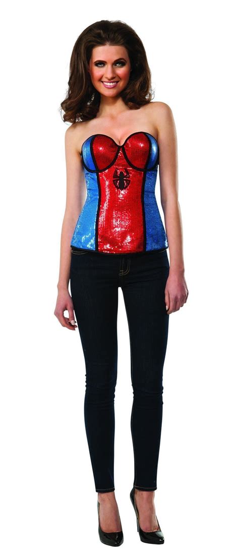 Spider Girl Sequined Corset For Adults Marvel Spider Girl Costume