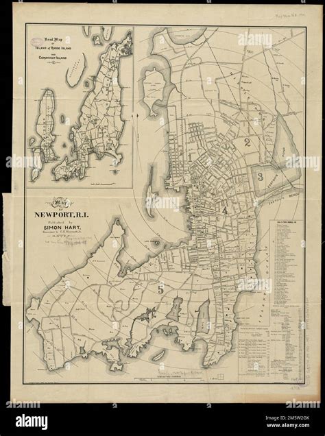 Map Of Newport Ri Includes Index Table Of Distances And Table Of