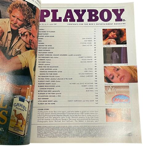 Playboy Magazine June 1987 Donna Edmondson Playmate Of The Year On