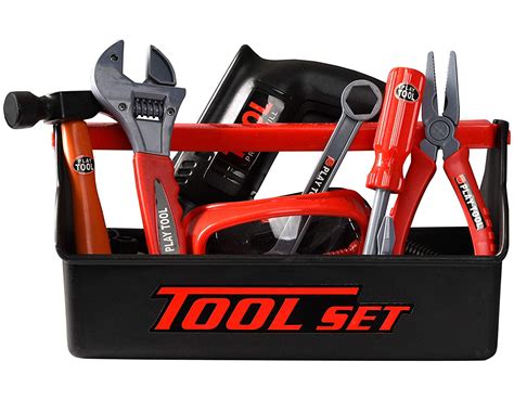 Playkidz Tool Box For Kids 22 Piece Boys And Girls Construction Toy