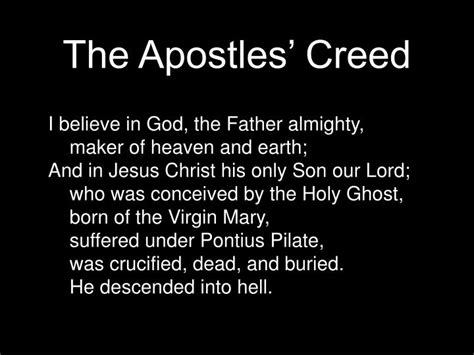 Ppt The Apostles Creed Powerpoint Presentation Free Download Id