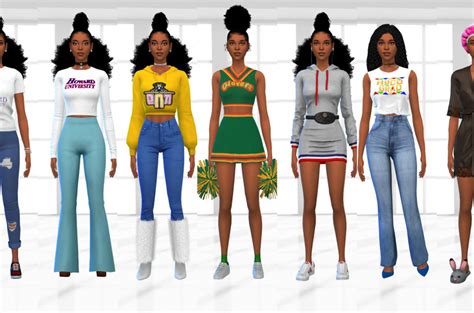 Sims 4 Hbcu Black Simmer Student Lookbook Cc 1 Desire Luxe