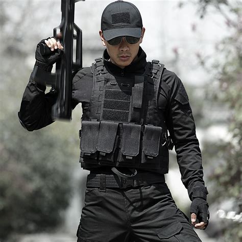 Military Equipment Tactical Vest Hunting Gilet Tactique Army Black Vest