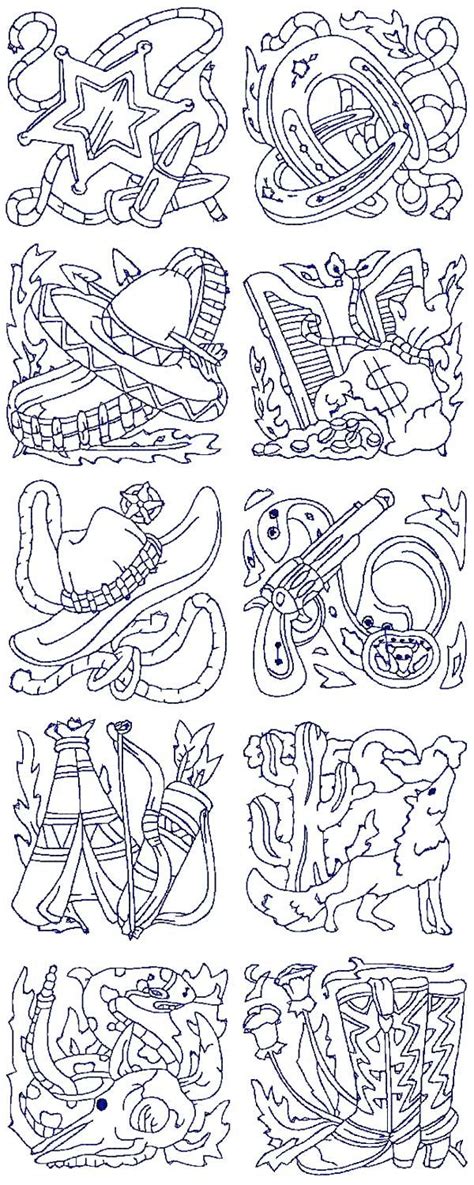 40 Redwork Western Machine Embroidery Designs Machine Embroidery