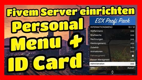 Fivem Server einrichten 300 Personal Menu ID Card Einfügen