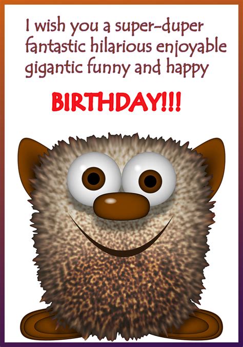 Free Printable Funny Birthday Wishes

