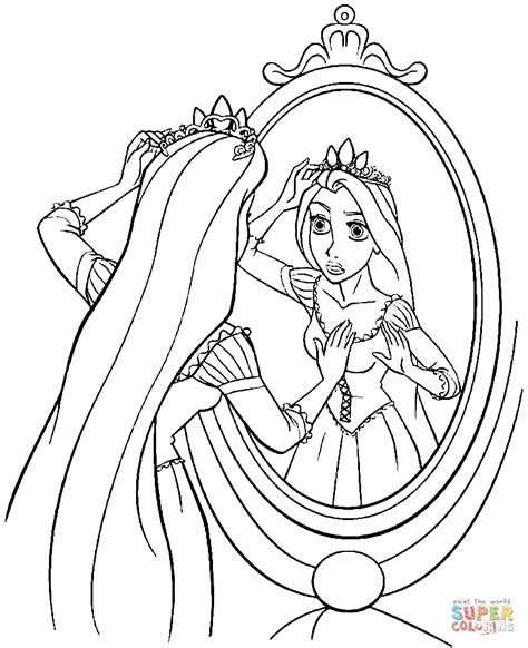 Top 20 princess rapunzel coloring pages for kids: Princess Rapunzel coloring page | Free Printable Coloring ...