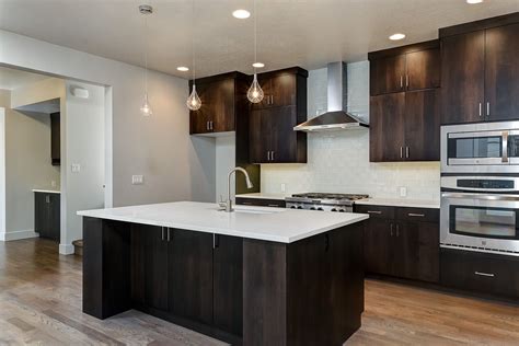 Get free shipping on qualified white kitchen cabinets or buy online pick up in store today in the kitchen department. Ebony flat panel cabinets w/ white albus quartz counters ...
