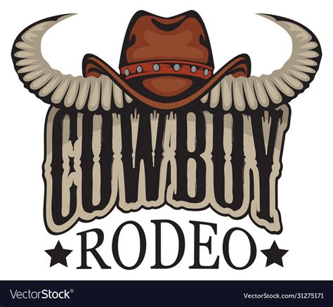 Banner Or Emblem For A Cowboy Rodeo Show Vector Image