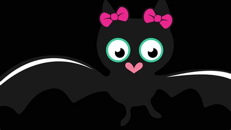 Download Cute Aesthetic Halloween Cartoon Bat Wallpaper