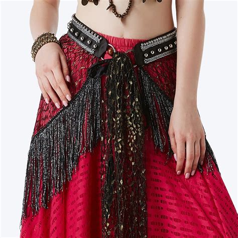 Tribal Fusion Bellydance Clothes Costume Accessories Fringe Wrap Belts