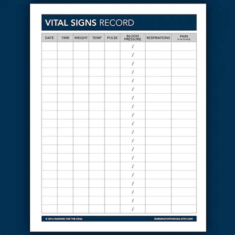 Printable Vital Signs Sheet Printable Word Searches