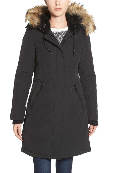 Vince Camuto Down And Feather Fill Parka With Faux Fur Trim Nordstrom