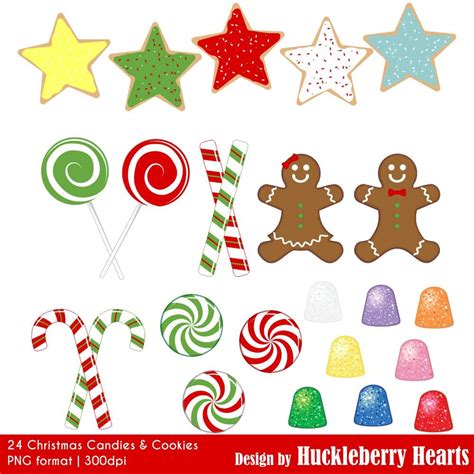 New users enjoy 60% off. Christmas Candies and Cookies Clipart | Huckleberry Hearts