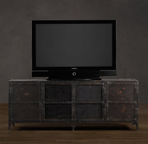 Tue, aug 17, 2021, 12:27pm edt Restoration Hardware Industrial Tool Chest Media Console ...