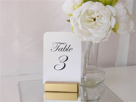 Gold Wedding Table Number Holders Set Of 10 By Gallery360 On Etsy Segni