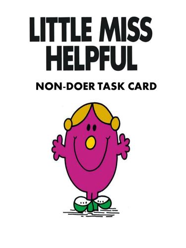 Pe Non Doer Task Cards Teaching Resources