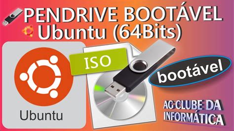 Como Criar Pendrive Boot Vel Ubuntu Original Bits Youtube