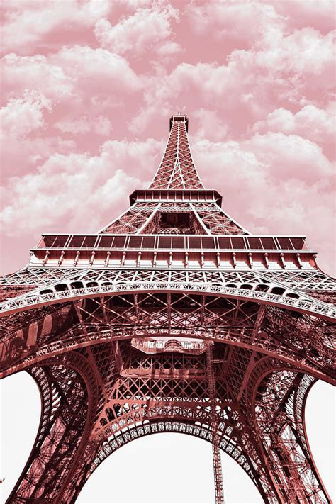 Paris In Pink The Eiffel Tower In Paris France Photograph By Katia