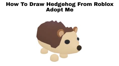 How To Draw Hedgehog From Roblox Adopt Me Step By Step Youtube