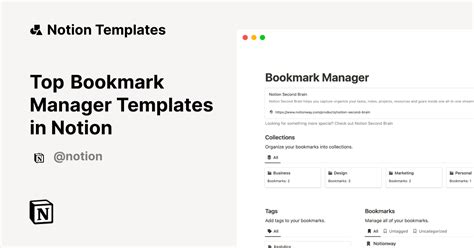 Top Bookmark Manager Templates In Notion Notion Template Gallery