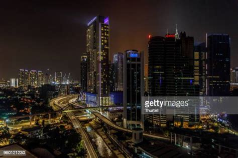 Panoramic View Of Illuminated Kuala Lumpur City Skyline Kuala Lumpur
