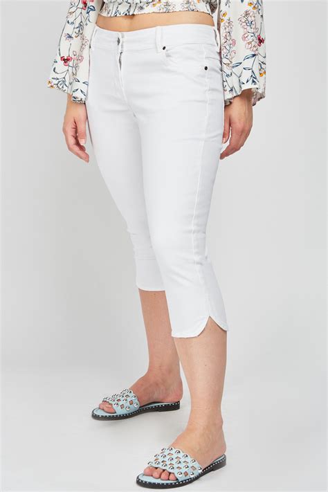 Capri White Denim Jeans Just 6