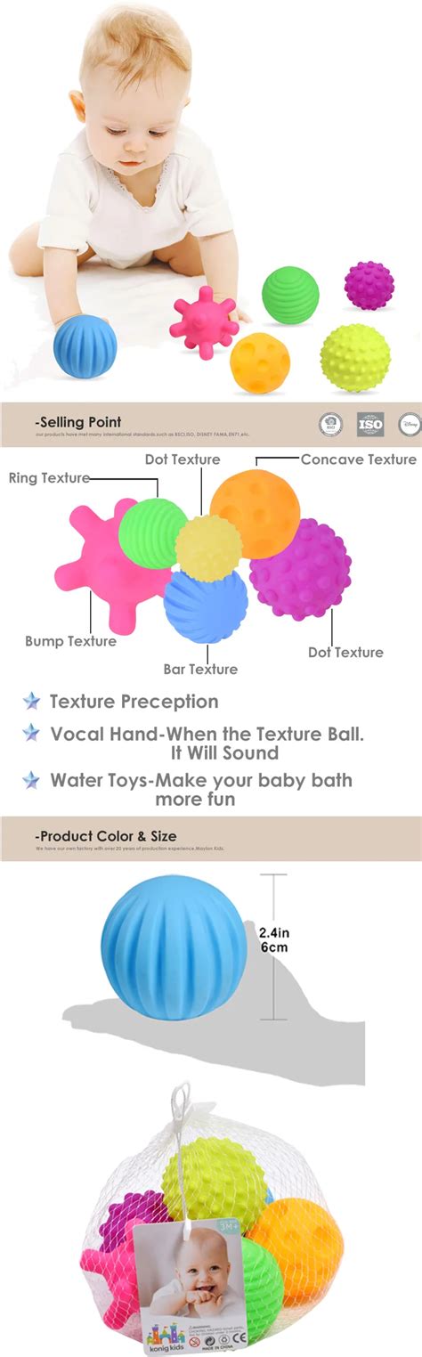 Support Customization Bagged 6pcs Baby Sensory Toys Set Colorful