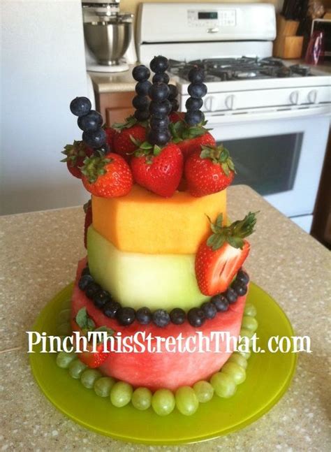 These birthday cakes are unique in themselves, and no doubt, heavenly delicious and mouthwatering in their own ways. Healthier Alternative to Cake from pinchthisstretchthat.com #recipe #birthday | Fresh fruit cake ...