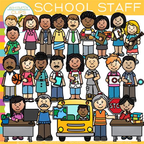 School Staff Clip Art Images And Illustrations Whimsy Clips