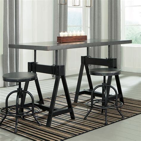 Its base support is constructed as such that you can change how high the tabletop goes. Minnona Adjustable Height Dining Table Signature Design ...