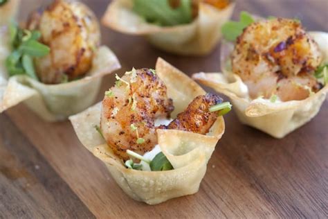 To assemble, spoon about 1 tbsp of the guacamole into. Chili Lime Baked Shrimp Cups Recipe