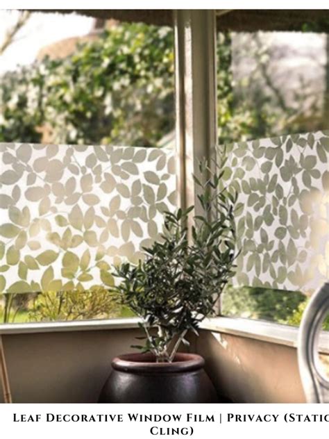 Leaf Decorative Window Film Privacy Static Cling Decorative