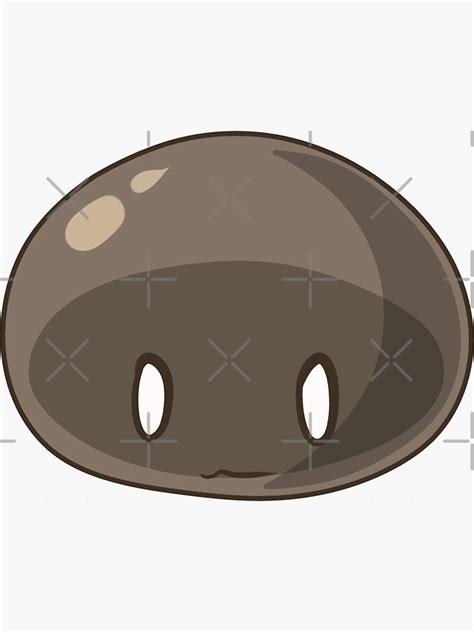 Not A Bad Slime Brown Anime Emote Sticker For Sale By Bbmarioni