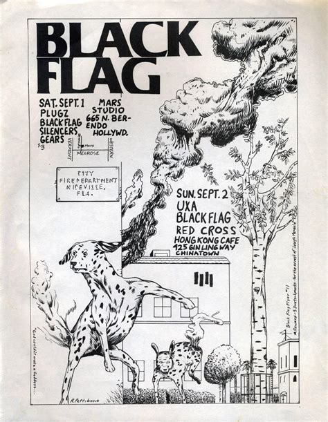 Raymond Pettibon Raymond Pettibon Illustrated Punk Flyer Black Flag