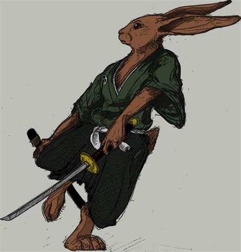 Samurai Rabbit By Jenn D Deviantart Com On DeviantArt Character Art Rabbit Drawing