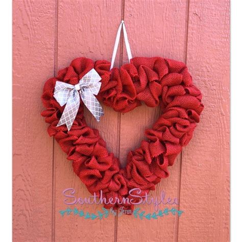 Valentines Heart Wreath Red Heart Wreath Mothers Day Wreath Etsy